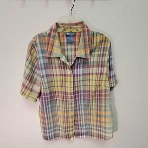 Pastel Plaid Top